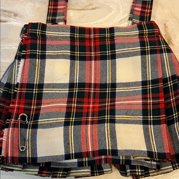 Kids Plaid Skirt - Red and Blue - Picture 4 of 4